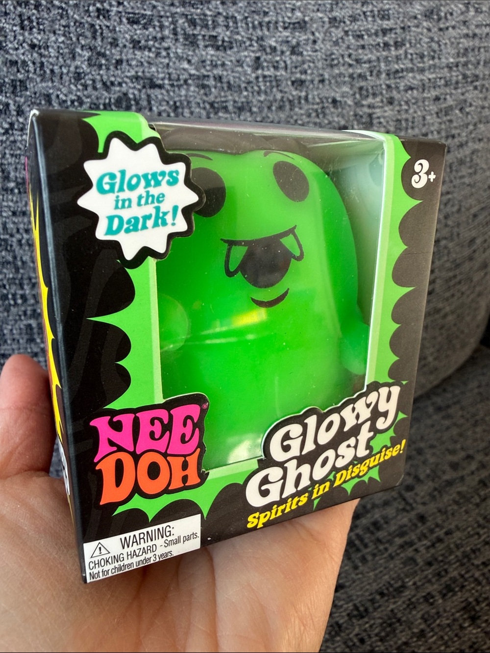 NeeDoh Glowy Ghost Squeezable Toy — Glow Green Sensory Figure